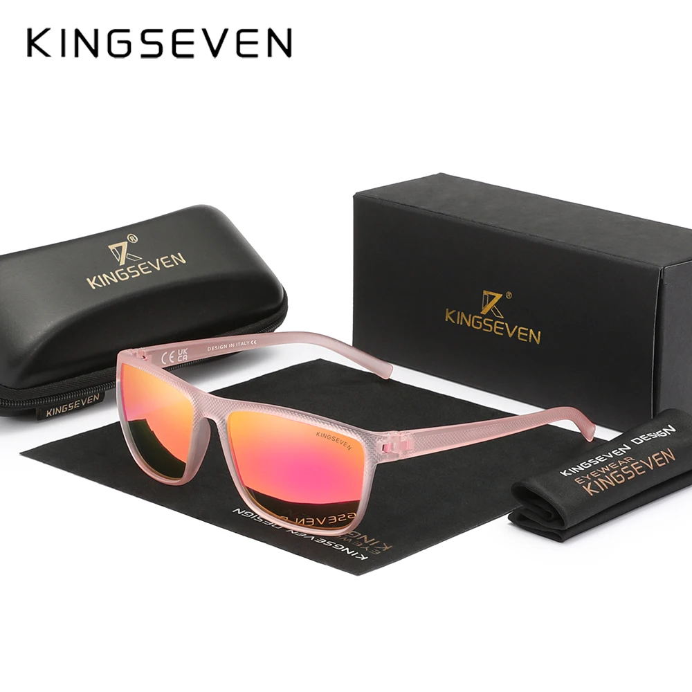 KINGSEVEN 2024 편광 선글라스 여성 운전 클래식 스퀘어 프레임 선글라스 남성용 야외 여행