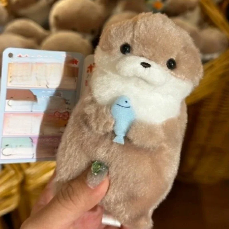ใหม่ 11 ซม.ตุ๊กตานากน่ารัก Little Otter สัตว์น้อยของเล่นตุ๊กตาน่ารักอินเทอร์เน็ตลมสีแดงมินิตุ๊กตาตกแต่งคริสต์มาสของขวัญ