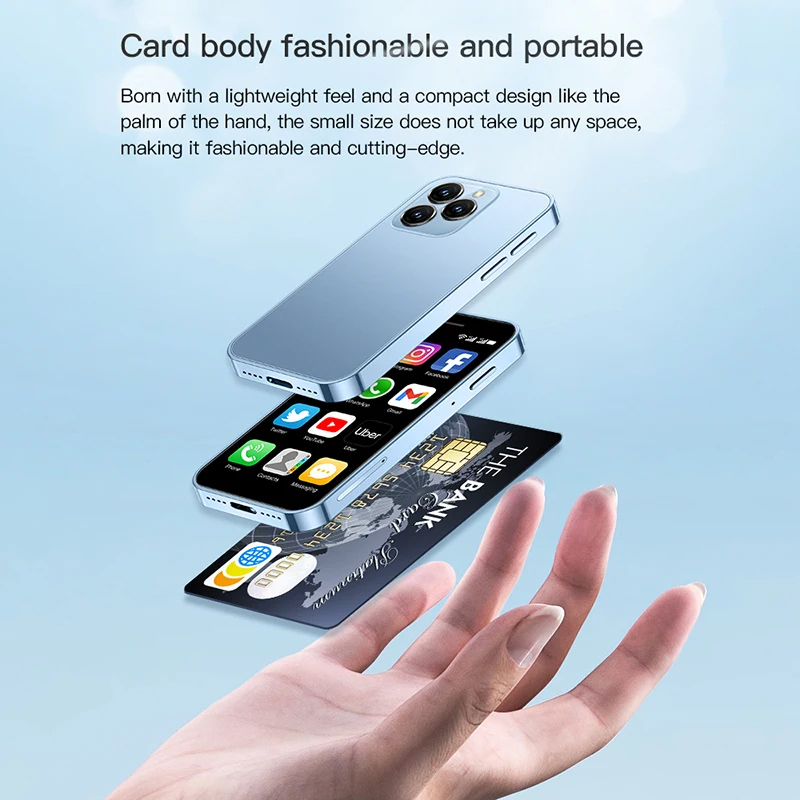 SOYES XS16 Mini teléfonos inteligentes 3 pulgadas 3GB + 64GB 4G LTE teléfono móvil Quad Core Android 10,0 Dual SIM en espera 2000mAh 5MP teléfono pequeño