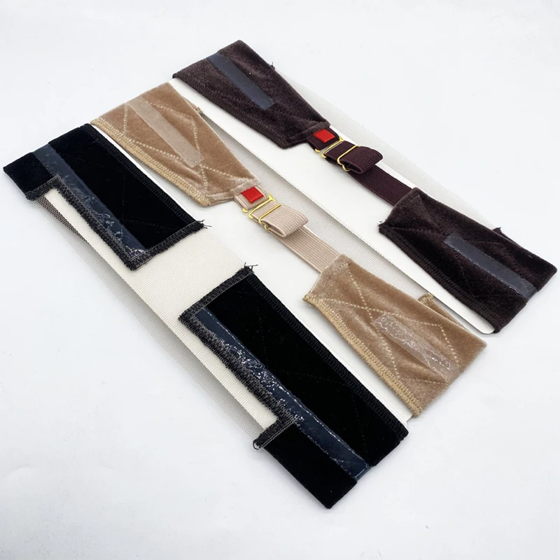 Non-SLIP Soft กํามะหยี่ผู้หญิงวิกผม Grips แถบคาดศีรษะผู้หญิงแถบคาดศีรษะซิลิโคนกํามะหยี่ถือวิกผมอุปกรณ์เสริมวิกผม