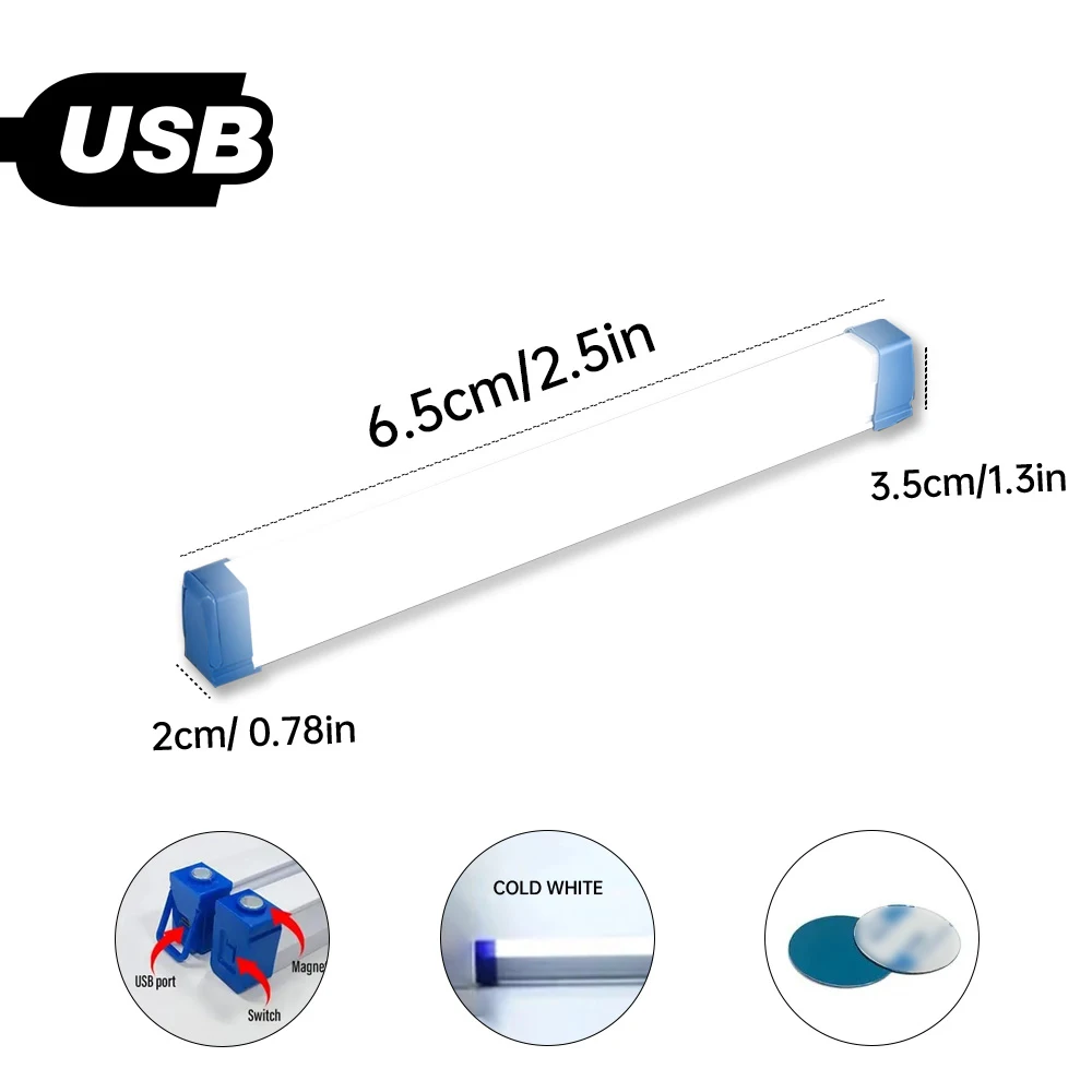 Usb Powered Led Atmosphere Night Light Without Switch, Portable Blue/Pink Decoration Lamp, Suitable For Bedroom, Bar, Live Broad