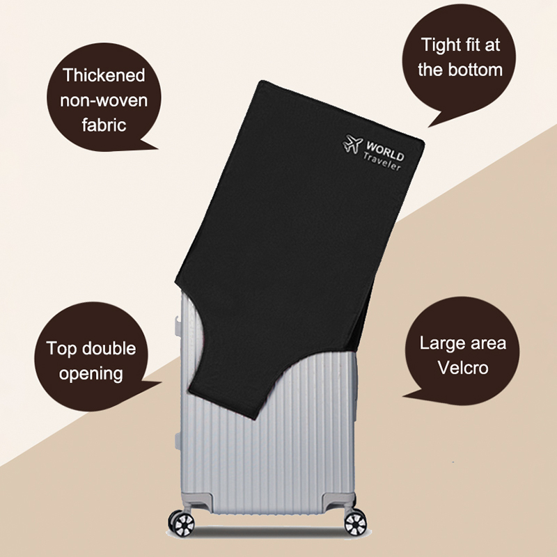 Capa protetora para compartimento de bagagem, resistente ao desgaste, tecido não tecido, capa protetora contra poeira, durável, capa de viagem preta