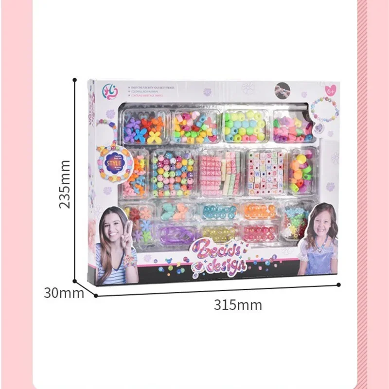 女の子 DIY ビーズセットジュエリー作成キット子供のための女の子パールビーズブレスレットリングネックレス創造性キットアートクラフトおもちゃ