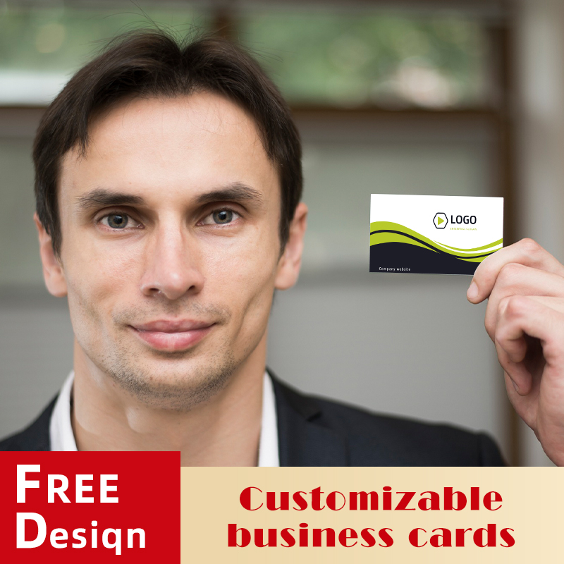 100枚のパーソナライズされたフルカラー両面印刷名刺300gmg紙