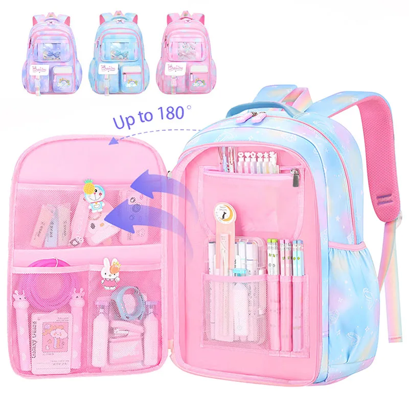 3 pçs mochilas do miúdo meninas mochila escolar com almoço saco de lápis bonito viagem escola bookbag natal crianças presente