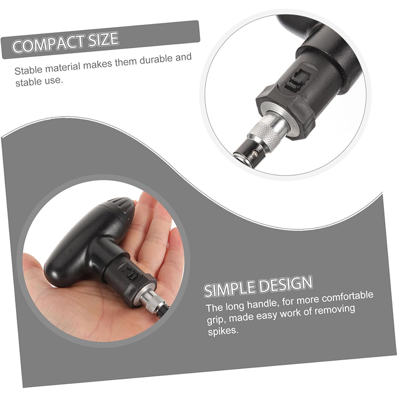 1 個ゴルフラチェットスパイクレンチ黒リムーバーレンチツール耐久性のあるしっかりした調整ゴルフシューズツールゴルフアクセサリー用品
