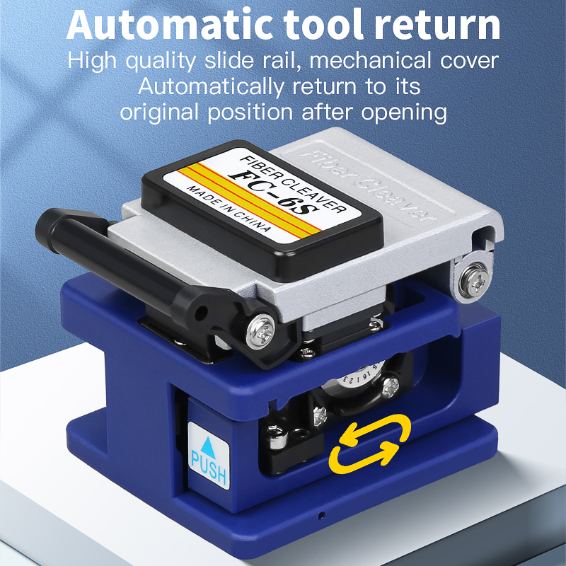 Economy FC-6S Fiber Cleaver Optical Fiber Cold Connection use Fiber Optic Cable Cutting Knife FTTH Cutter Tool 16 Sided Blade