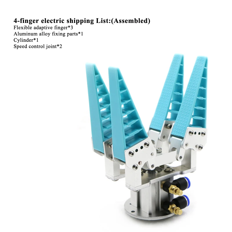 Big Load Pneumatic Electric Servo Flexible Robot Claw Motor Bionic Flexible Mechanical 2/3/4 Fingers For Industrial Robotic Arm