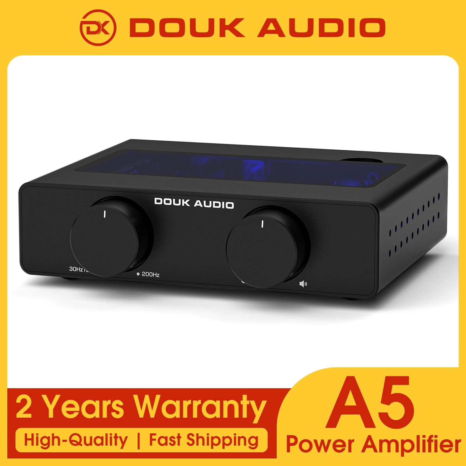Douk Audio A5 TPA3255 Amplificador Estéreo HiFi Áudio Classe D Amplificador Filtro de Passagem Alta Amplificador de Mesa de Energia Doméstica 300W com Fonte de Alimentação 32V/5A