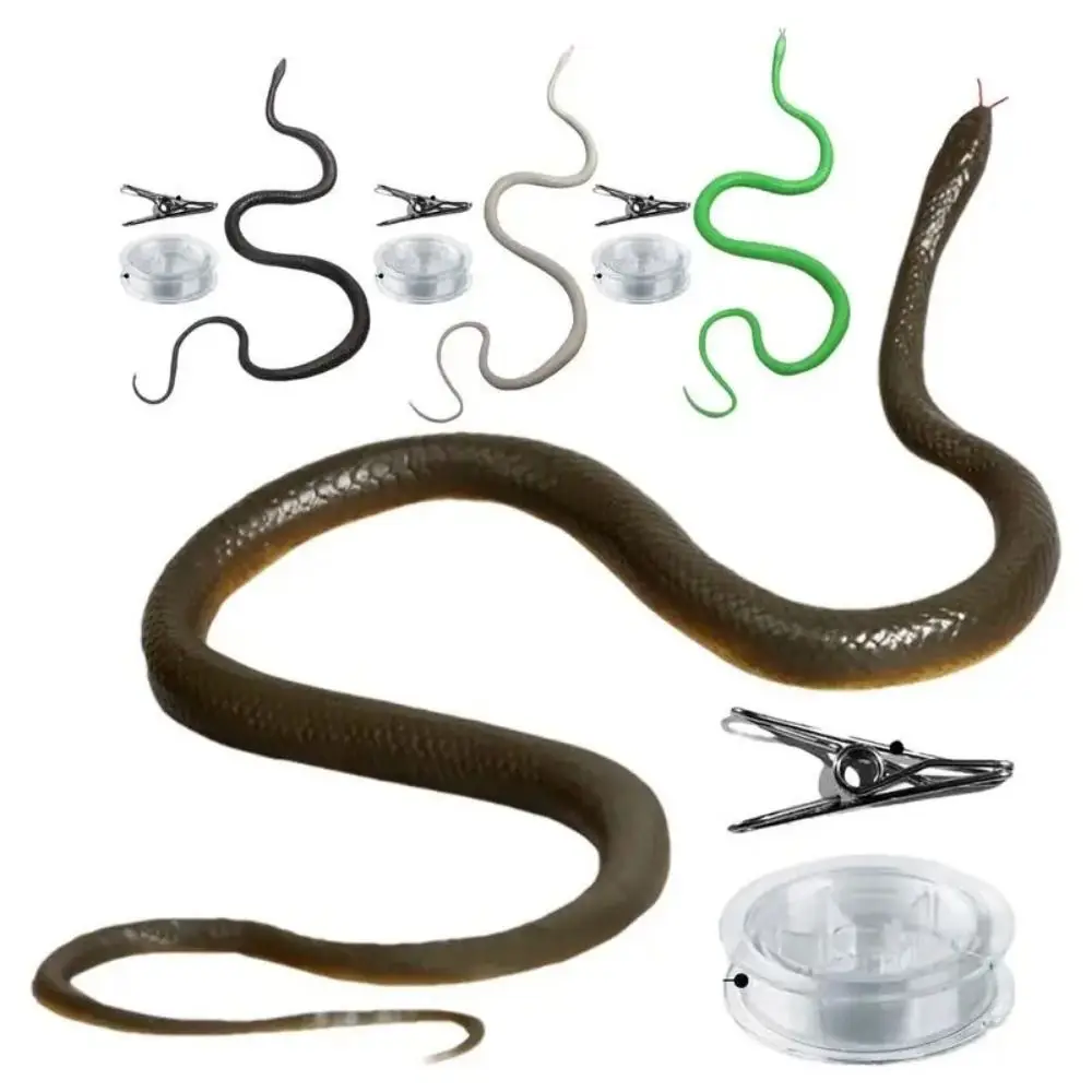 Tricky Prop Snake Prank with String Clip Party Favor Practical Jokes Funny Prank Snake Toy Snake on a String Prank DIY