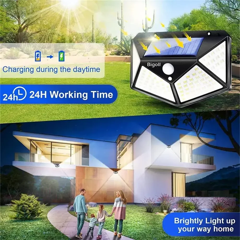 1-8PCs 모션 센서와 다기능 LED 태양 빛 야외 정원 안뜰 방수 장식 140 °   조명 벽 램프