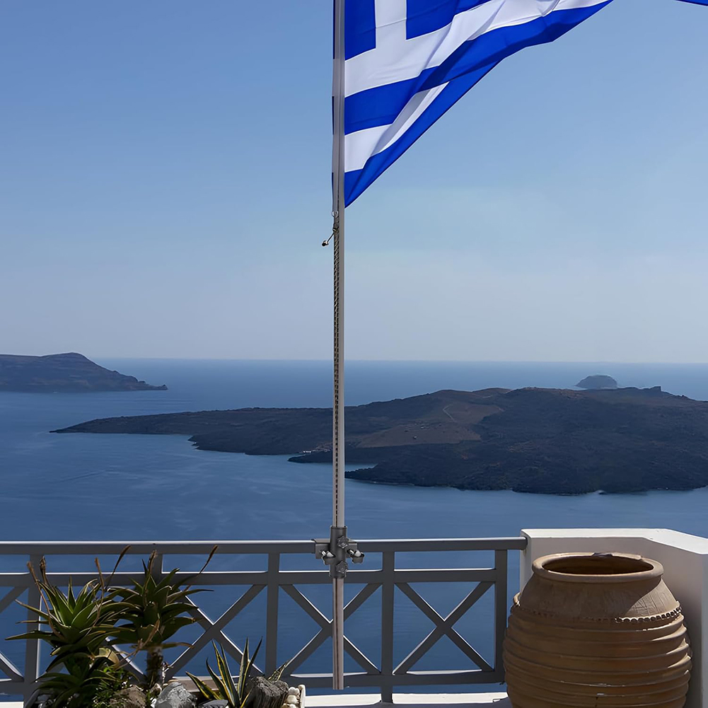 Compact Design Umbrella Holder for Balcony and Garden Featuring a Heavy Duty Clamp for Secure Support and Easy Setup