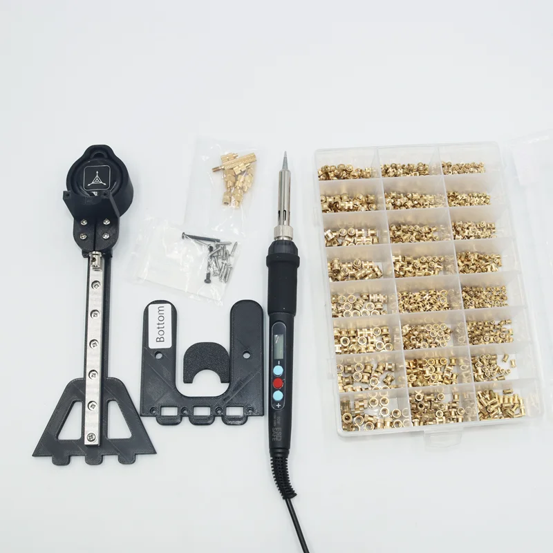 Heat Set Insert Press Tool Electric Soldering Iron Tip M2 M3 M4 M5 M6 M8 Thread Brass Inserts Nut Embedded Kit for 3d Printing