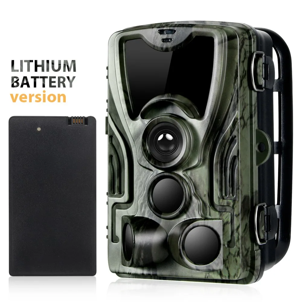 Cámara de caza Suntekcam HC-801A con batería de litio de 5000Mah cámara de rastreo de 16MP 64GB IP65 trampas fotográficas 0,3 s 940nm cámara salvaje