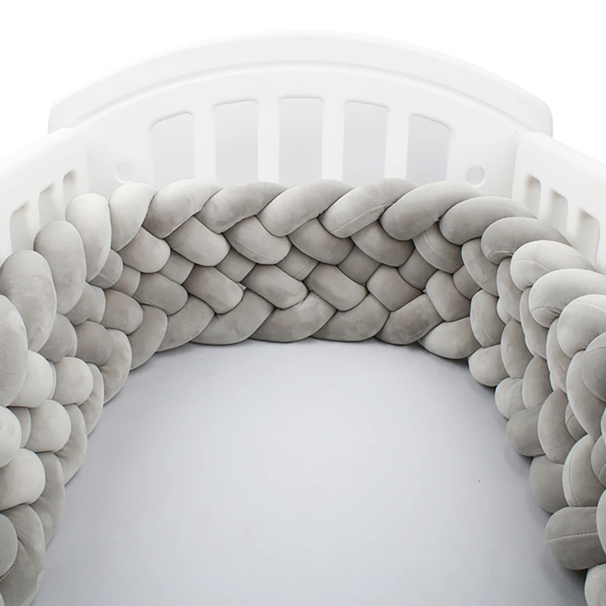 300/400CM Baby Crib Bumper Infant Children's Bed Barriers Newborns Around Cushion Braid Crib Cot Decoration Protector