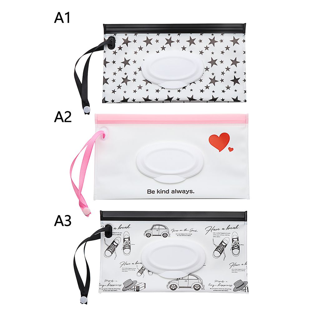 Useful Outdoor Carrying Case Snap-Strap Baby Product Portable Cosmetic Pouch Wet Wipes Bag Stroller Accessories Tissue Box
