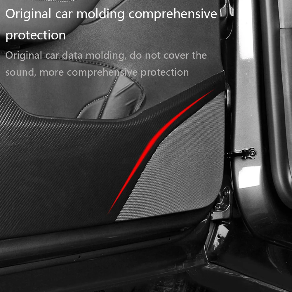 テスラモデル Y/3 2021-2023 ドアアンチキックステッカーモデル 3 ハイランド防汚マットサイドドアアンチスクラッチ保護ステッカー