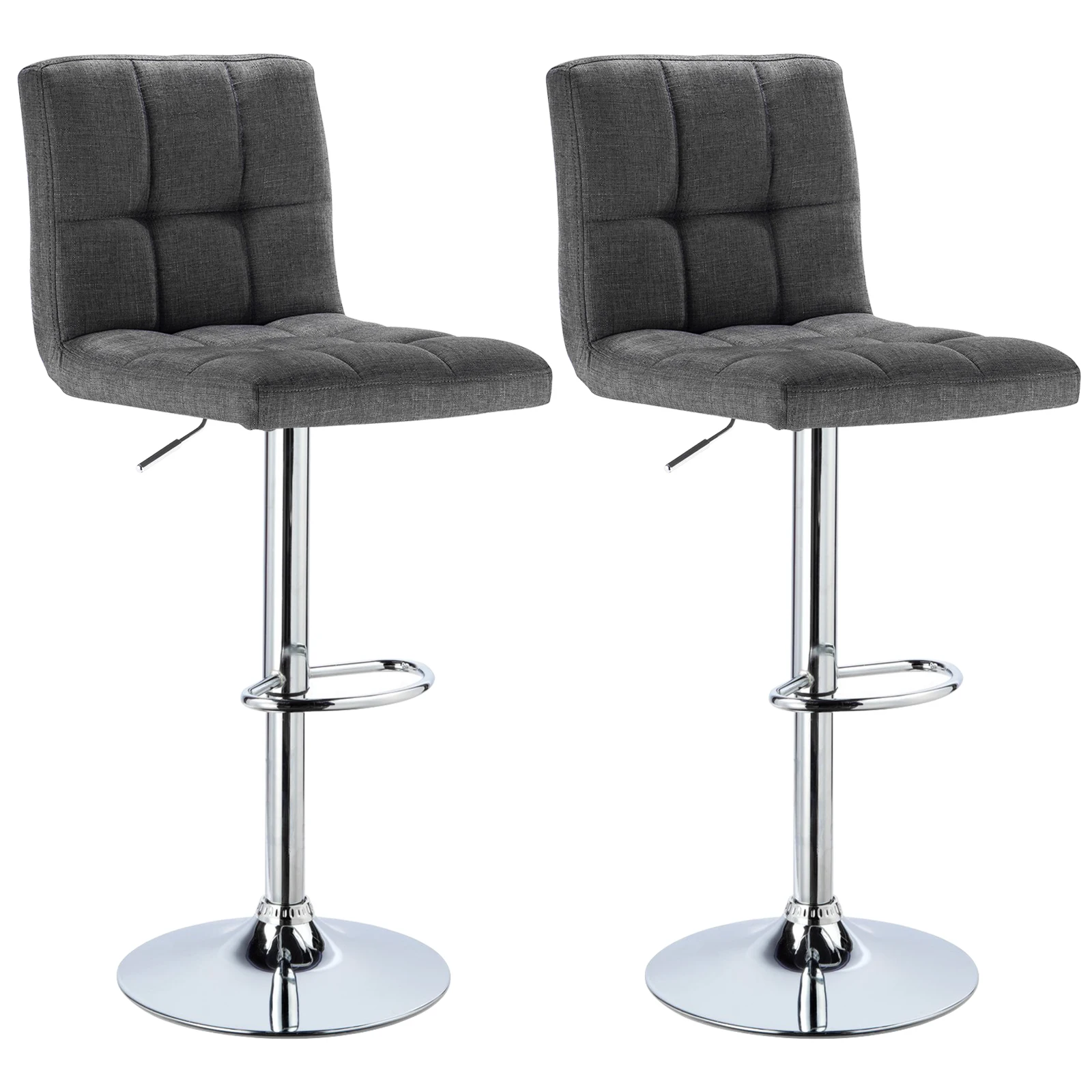 WOLTU 2 unids/set taburetes de Bar taburete de lino de altura ajustable asiento acolchado silla de Bar taburetes altos cocina Pub Bistro silla