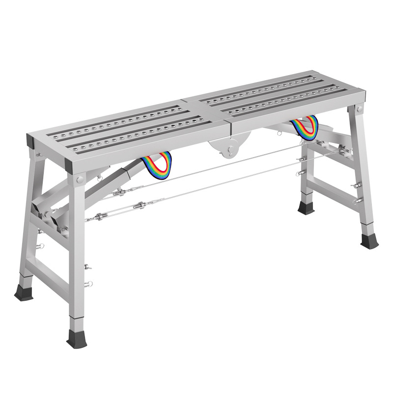 Double support folding scaffold, thickened steel horse stool ladder, engineering ladder, mobile platform ladder for decoration