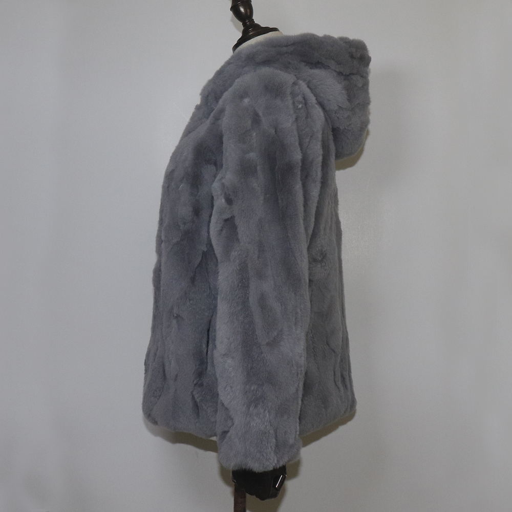 Rex Rabbit Fur Coat Winter Thick Women 100% Natural Real Rex Rabbit Fur Jacket Female Warm Soft Genuine Rex Rabbit Fur Overcoat
