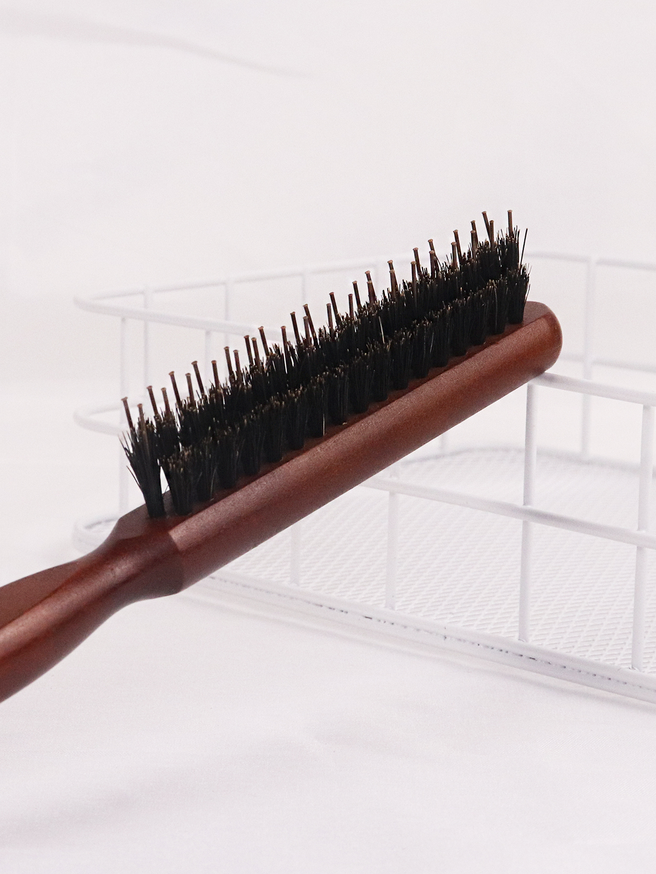 Pente profissional de linha fina, escova de cabelo com cabo de madeira fofo, pente de massagem para couro cabeludo, especial para perucas de cabelo real