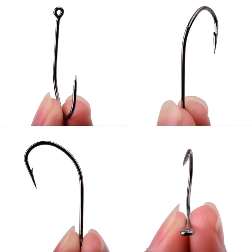 Bộ 50 10 Chiếc Lớp Phủ Carbon Cao Cấp Thép Không Gỉ Thép Gai Cá Chép Móc Câu Cá Gói Có Bán Lẻ Hộp Móc Câu giải Quyết