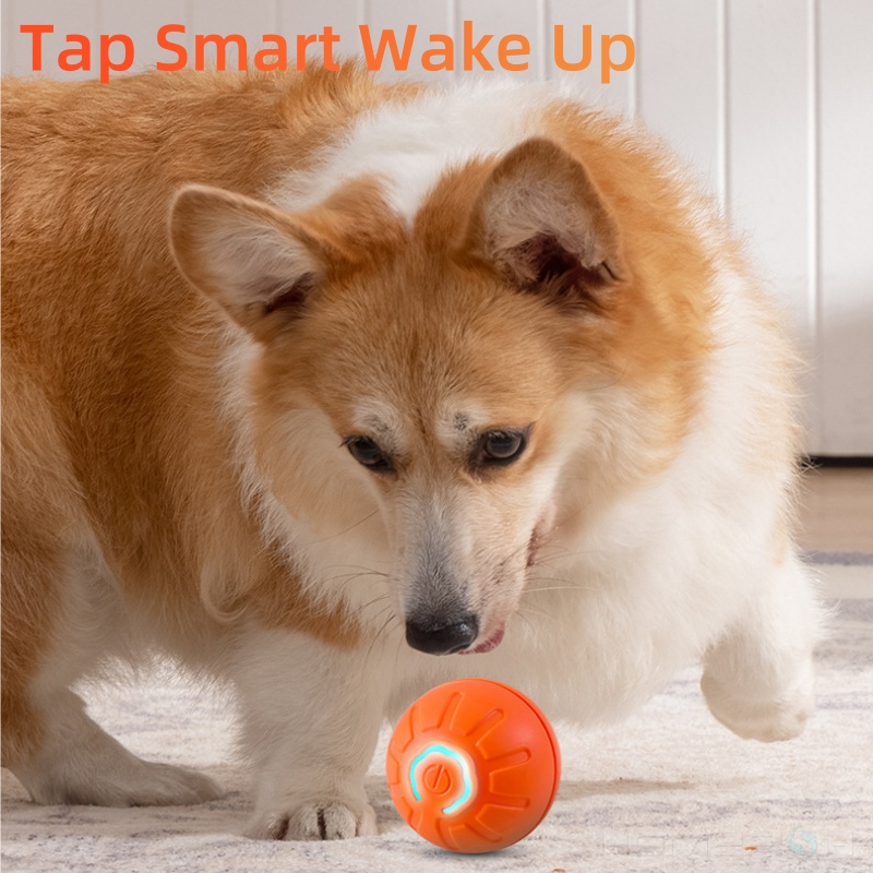 Bola de salto inteligente para animais de estimação, brinquedo com movimento automático, resistente à mastigar com carga USB para cães e gatos, jogo interativo