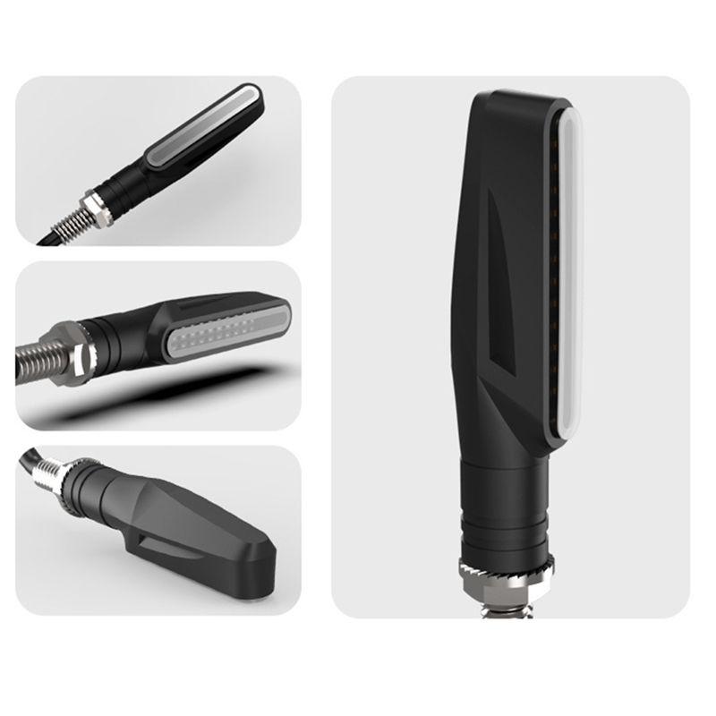 2PCS Motorcycle Flasher Turn Signal Light 12 SMD Amber Flowing Water Indicator Blinker Front Rear Signal Lamp Motorcycle Light