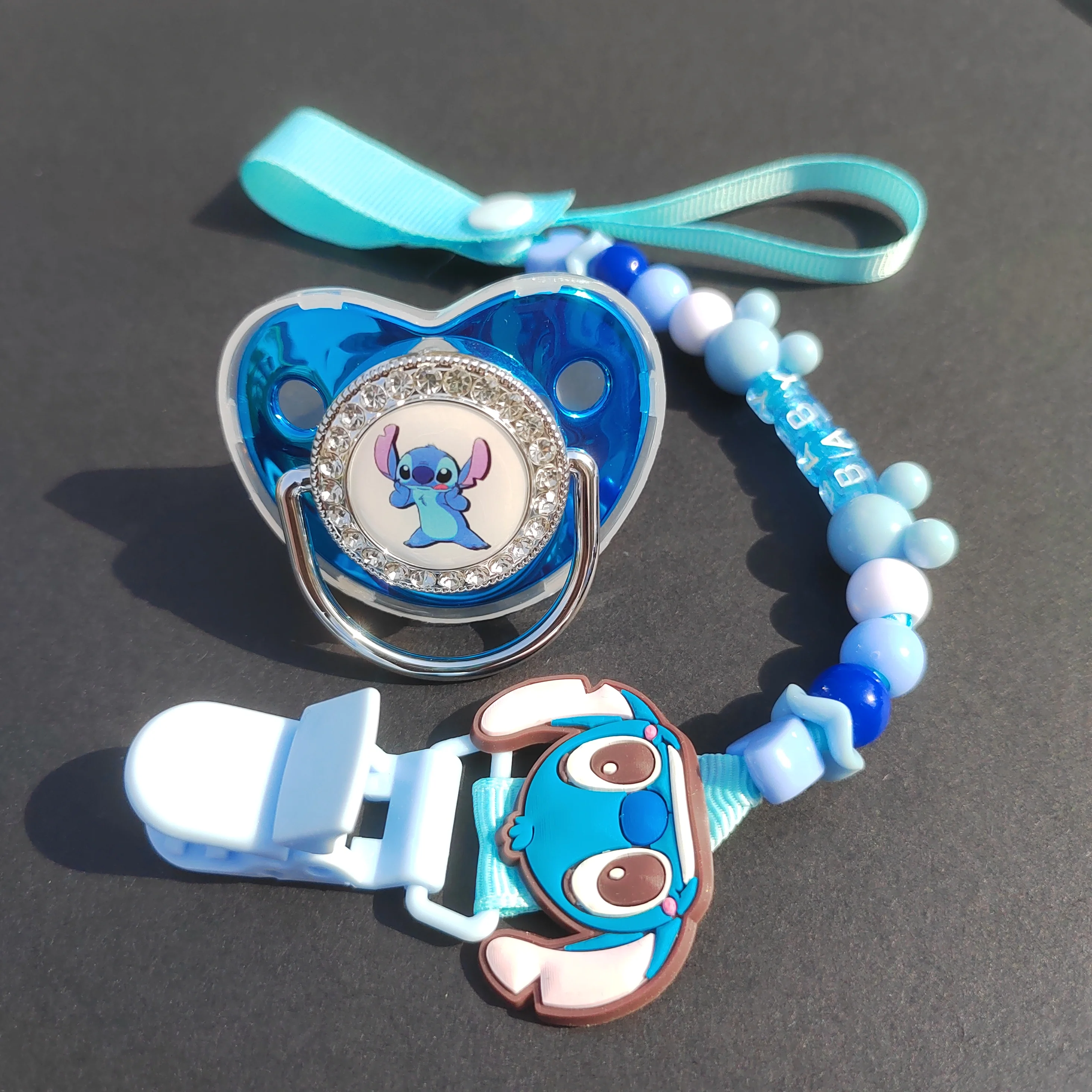 Disney Bán Bé Núm Vú Và Núm Vú Giả Kẹp BPA Free BPA Thời Dẻo Silicone Cho Em Bé Vàng Bling Sơ Sinh Giả Núm Vú