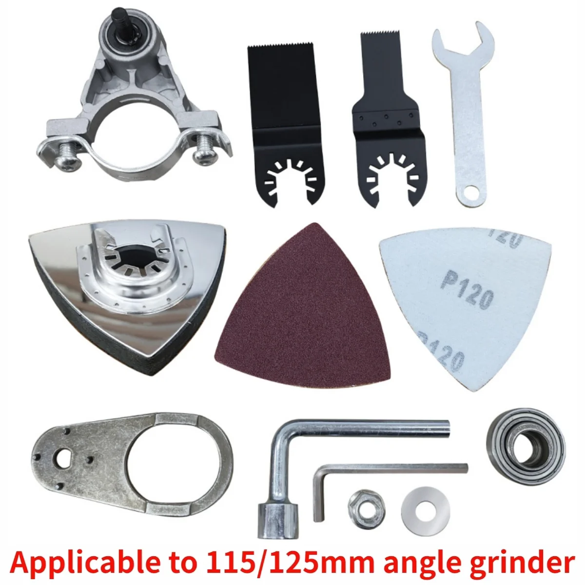 Adaptador de cabezal Universal de conversión de amoladora angular de 100mm/115mm/125mm, convertidor de herramientas eléctricas oscilantes de pulido de hilo M10 M14