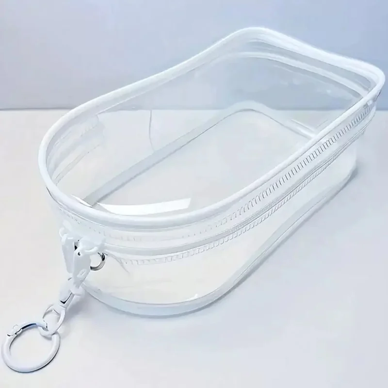 Colorful Transparent Protector Case Organizer Box for 17cm Plush Dolls Outdoor Display Bag With Keychain Doll Accessories
