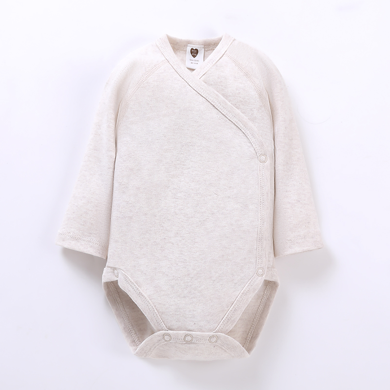 Romper de manga comprida para bebê recém-nascido, macacão 100% algodão para crianças, abertura lateral, roupas para meninos e meninas