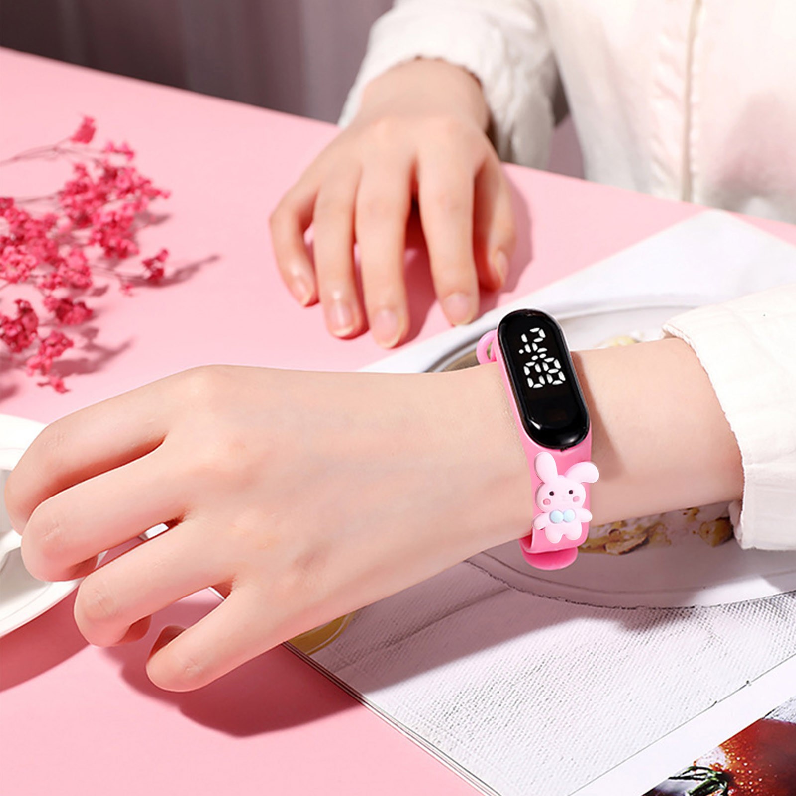 Reloj Digital de moda para niños, relojes deportivos de silicona, relojes electrónicos para niñas, reloj de pulsera Led para niños