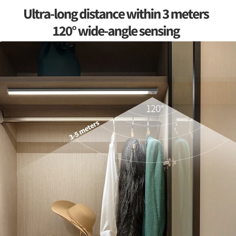 3 in 1 LED Under Cabinet Lights Motion Sensor Night Light Wireless Rechargeable Led Lamp Kitchen Cabinet Indoor Lighting 1/2Pcs