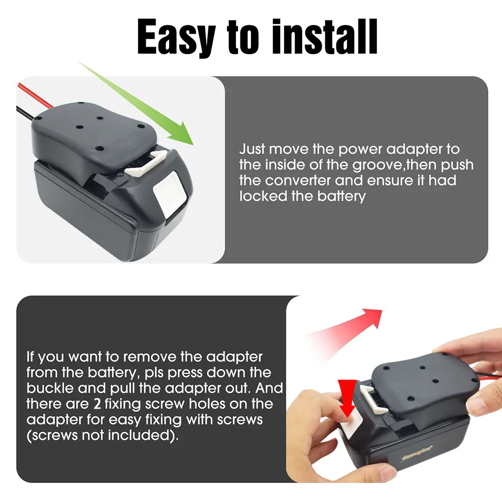 Li-Ion Batterie Externe Netzteil Halterung DIY Stecker Adapter Dock Halter Für Makita 14,4 V 18 V Lithium-Batterie BL1830 BL1430