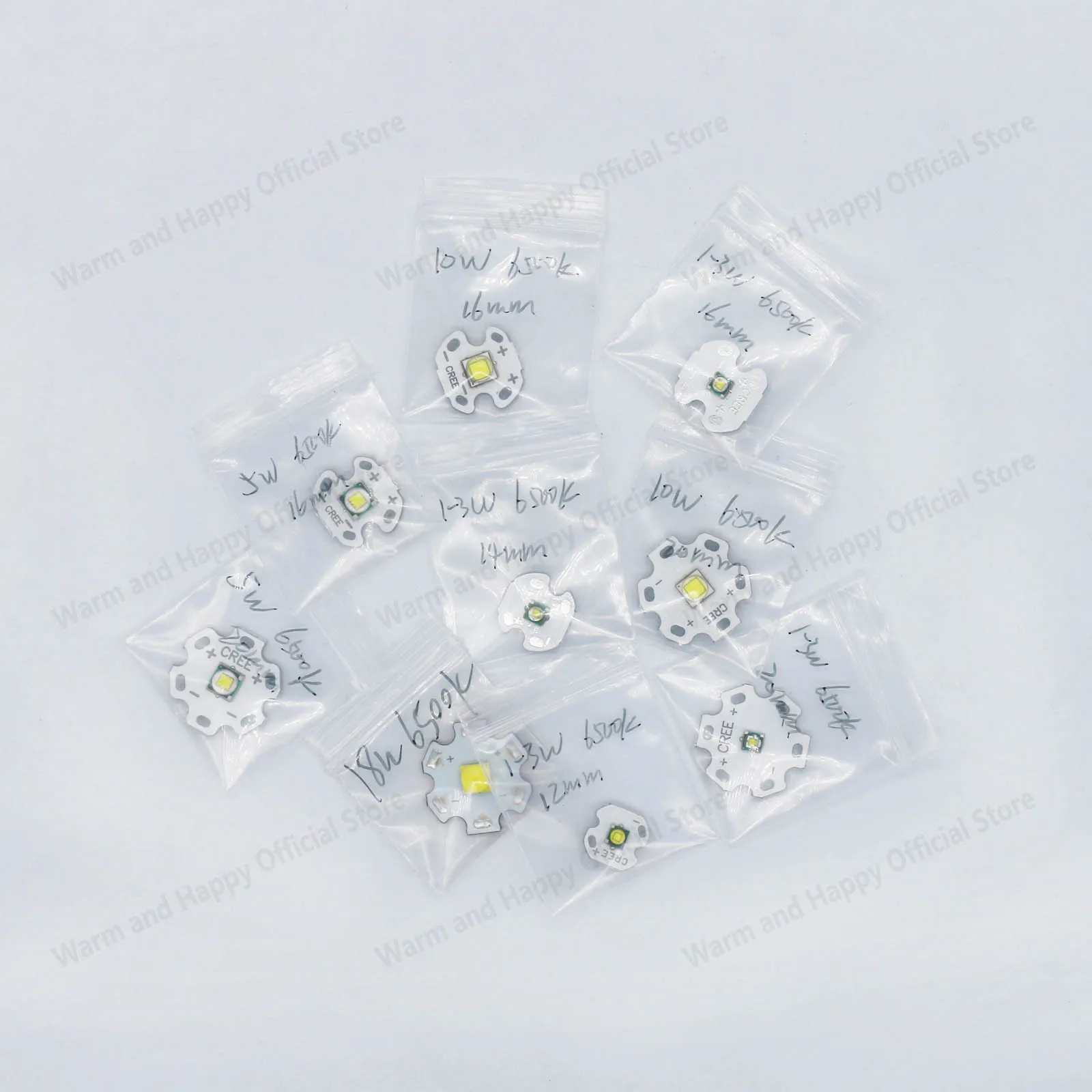 Części do lamp LED o dużej mocy 3W 5W 10W 18W T6 XML2 DIY 3.5*3.5mm/5*5mm XHP50 LED 3V do akcesoriów rowerowych, lamp przednich