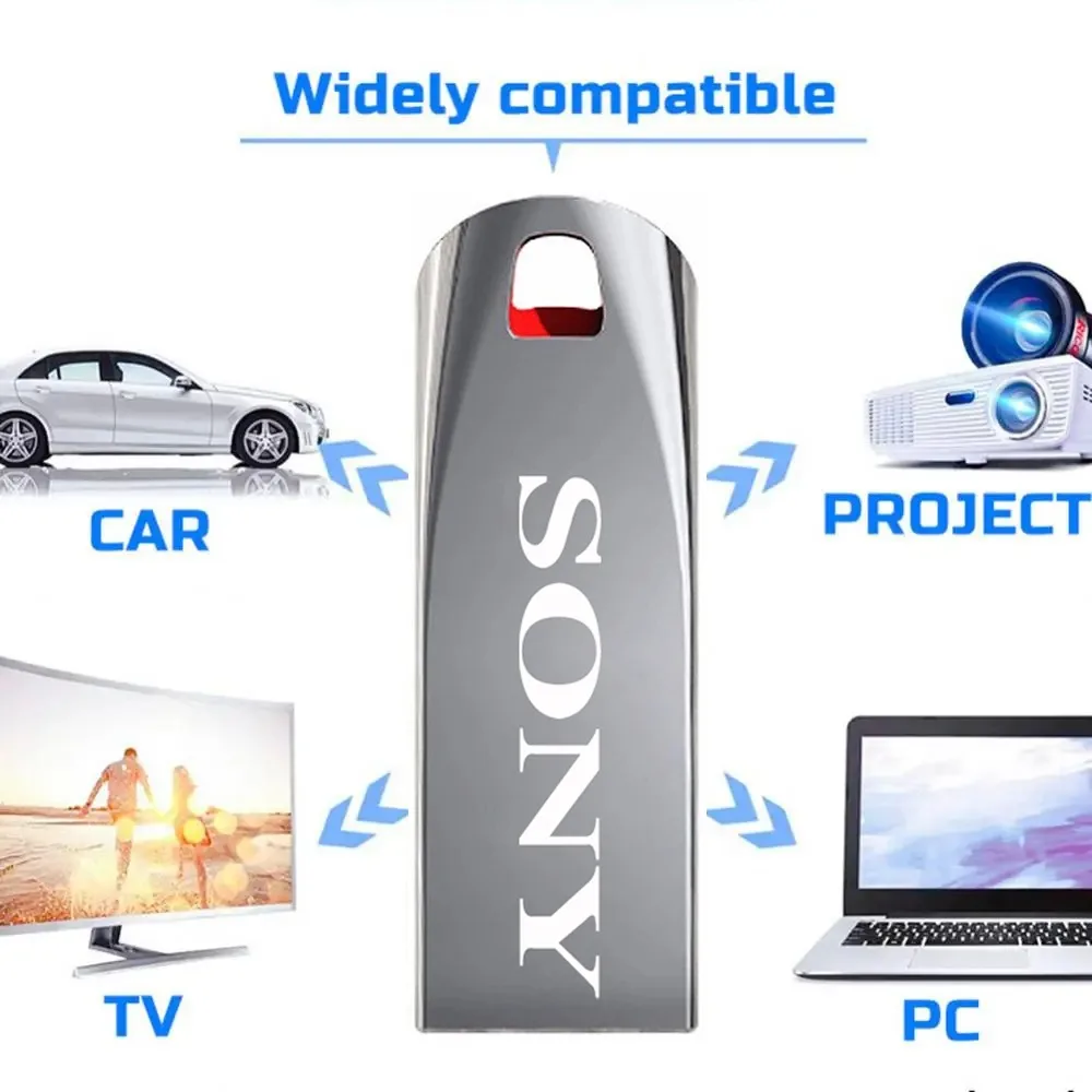 SONY 2TB 1TB USB 3.0 Flash Drive 2TB Large Capacity High-Speed Transfer Storage Waterproof Memory U Disk Portable Metal Pendrive