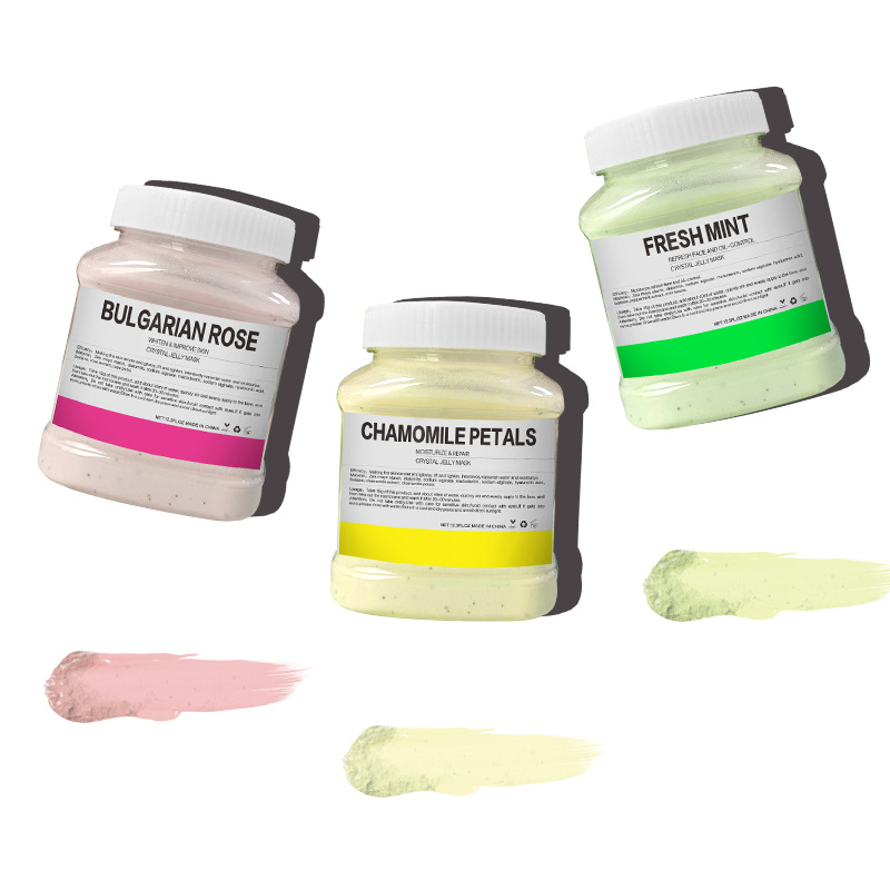 350 グラム水和 24 18K ゴールドソフトマスクパウダーローズペタルクリスタルゼリーマスクパウダースキンケアドロップシッピング