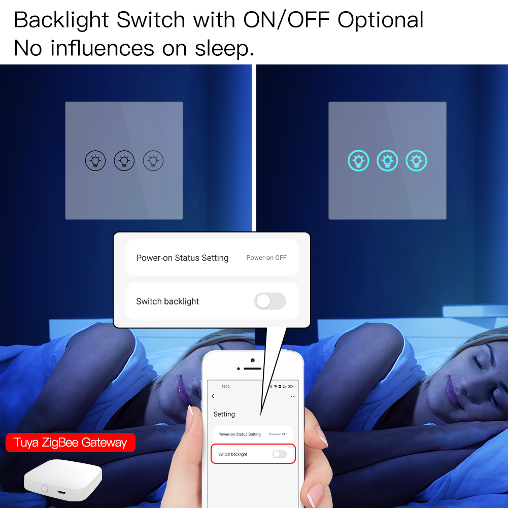 Smart ZigBee Multi-gang Light Dimmer Switch controllo indipendente Smart Tuya APP Control funziona con Alexa Google Home 1/2/3 Gang
