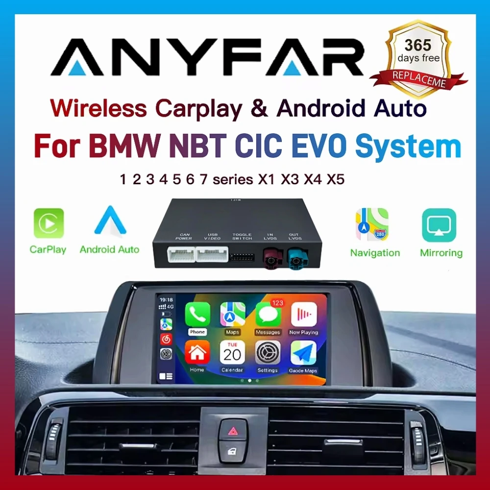Wireless CarPlay For BMW Series 6 F06 F12 F13 G32 2010-2020 CIC,NBT,EVO, With Android Auto Mirror Link AirPlay CarPlay Function