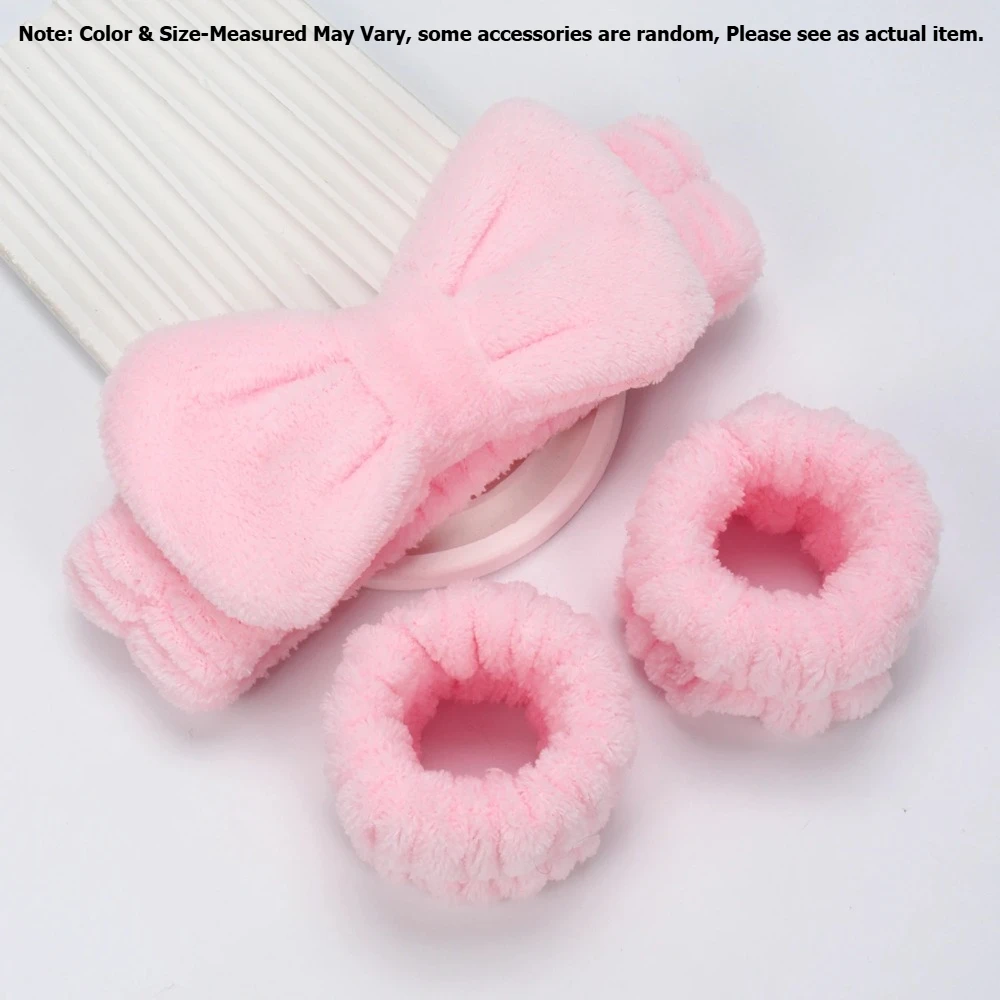 3 stks/set Spa Hoofdband Polsband voor Wassen Gezicht Microfiber Make-Up Handdoek Haarbanden Wasband Scrunchies Absorberende Pols