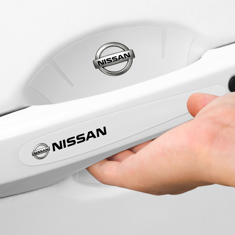 Película protetora anti-risco transparente para maçaneta da porta do carro, anti-risco, Auto Acessórios para Nissan X-Trail Qashqai e Nismo, 4 PCs, 8PCs