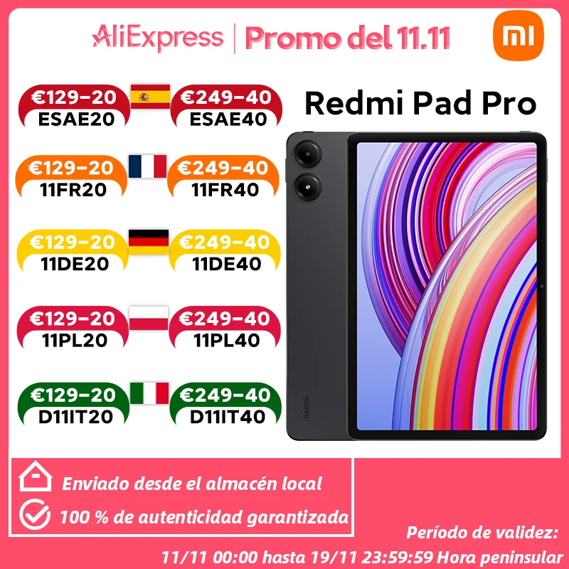 【Marke+】Xiaomi Redmi Pad Pro Snapdragon 7s Gen 2 Mi Tablet Global Version 33 W Schnellladung
