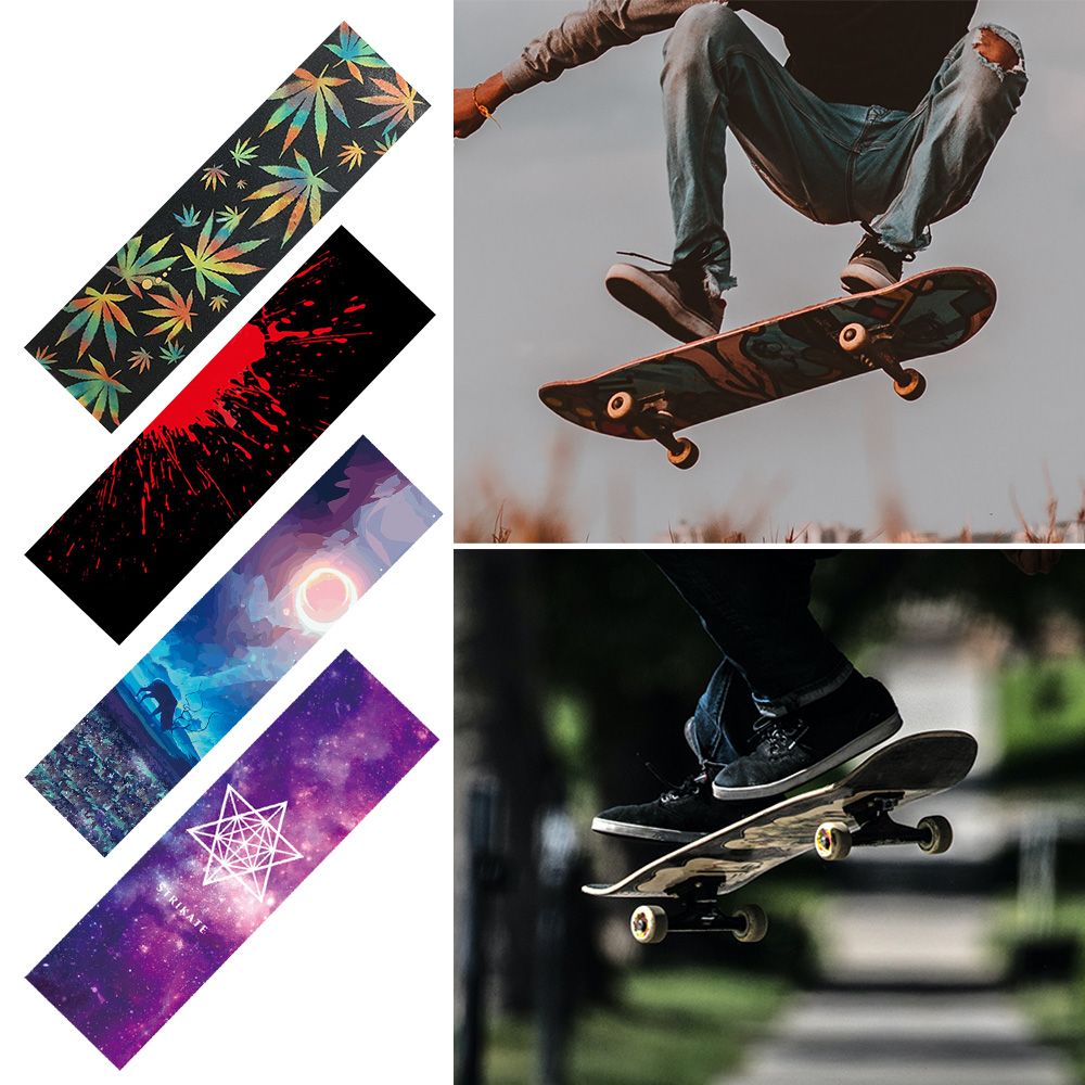 Pegatina de cubierta para patinete eléctrico, papel de lija autoadhesivo impermeable, doble balancín