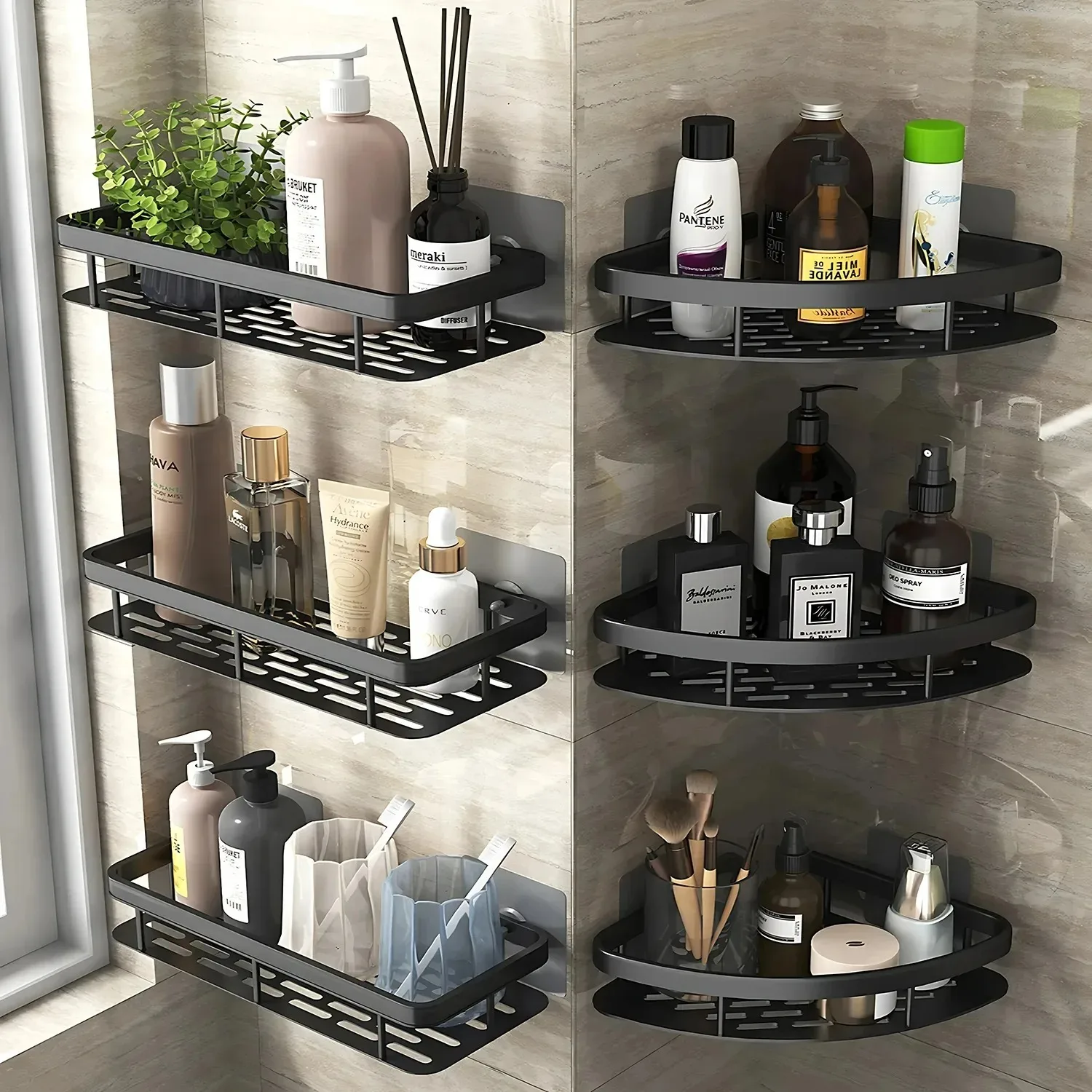 Wand Dusche Shampoo Rack Bohrer Kostenloser Rack Stativ Hohe Qualität Wand Montiert Rechteckigen Rack Badezimmer Lagerung Rack Handtuch Rack