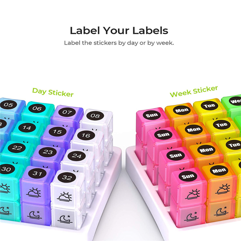 32 Grid 31 Tage Verpackung Tragbare Kunststoff Pille Box 7 Tage Reise Kit