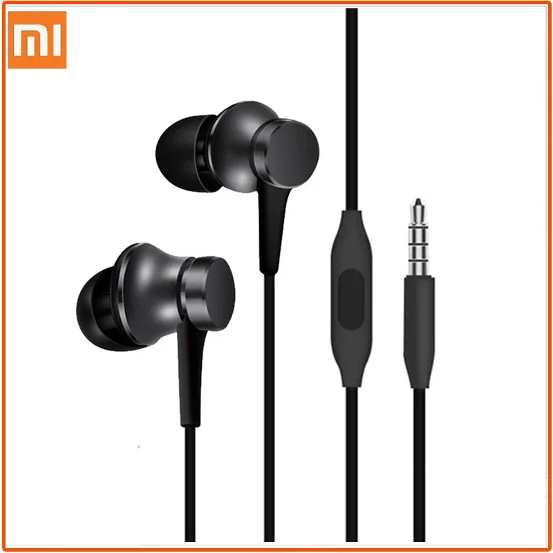 Original Xiaomi auriculares deportivos intrauditivos con micrófono para teléfono Xiaomi Samsung Huawei-Piston 3 auriculares bajos con cable 3,5 MM