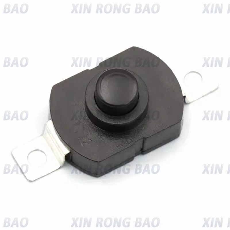 10 unids/lote 18*12MM interruptor de linterna 1.5A 250VAC interruptor de botón de bloqueo automático tipo parche 2P-ON-OFF interruptores pequeños KAN-28
