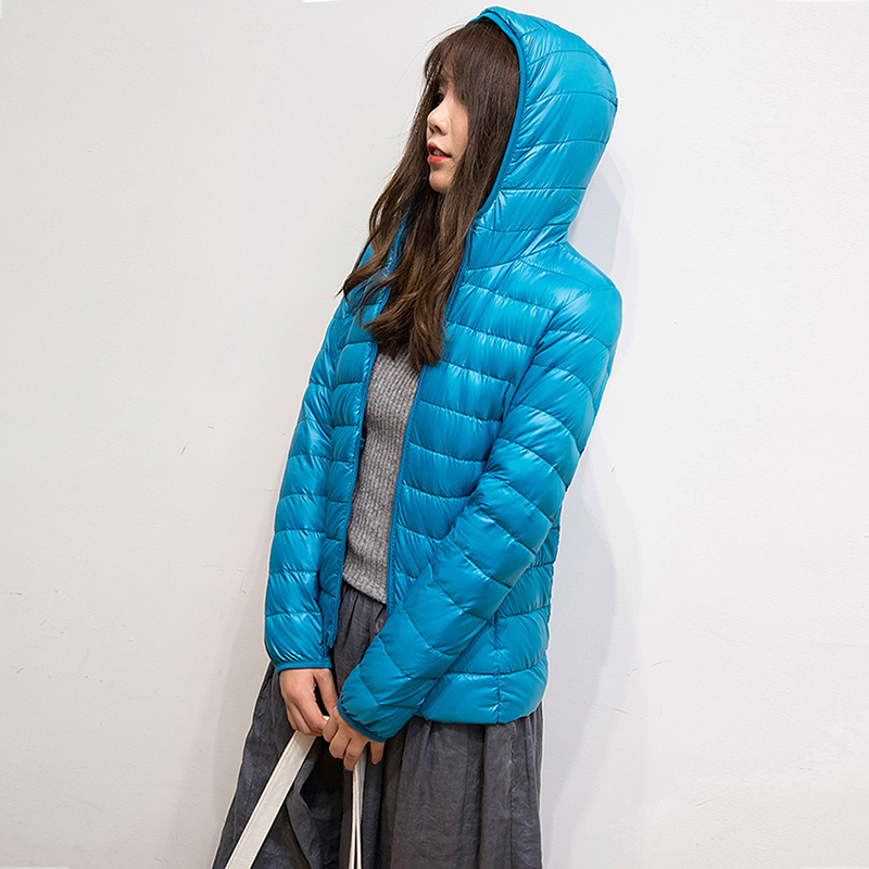 女性用の超軽量ダックダウンジャケット,女性用の防風パーカー,女性用の暖かいコート,白,90%,秋冬,2022