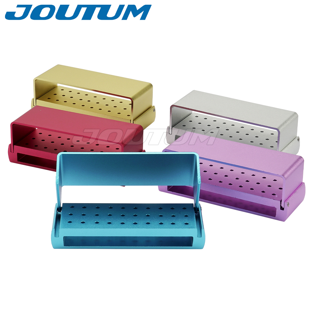 30 pçs dental burs titular broca autoclavável alumínio desinfecção dental burs caixa para fg burs e ra burs